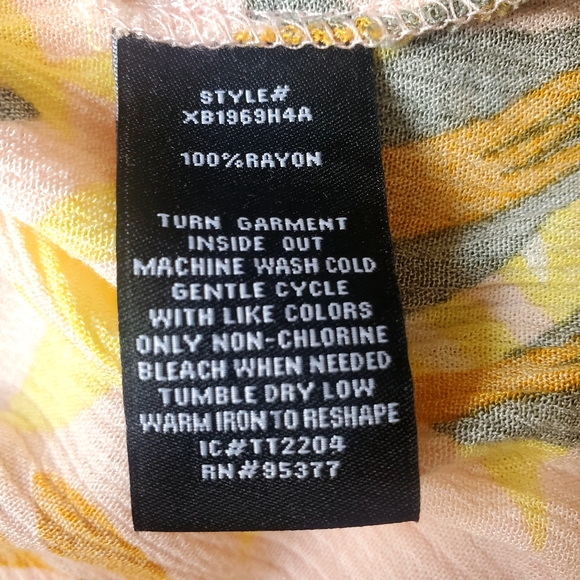 Sanctuary Free Spirit Tropical Top Blouse XL - Picture 4 of 6